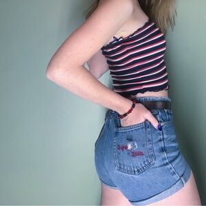 Women's Blue Denim Jean Shorts